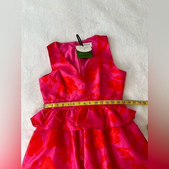 Kate Spade NY x Target Classic Rose Peplum Midi Dress Size 6 - Picture 11 of 14